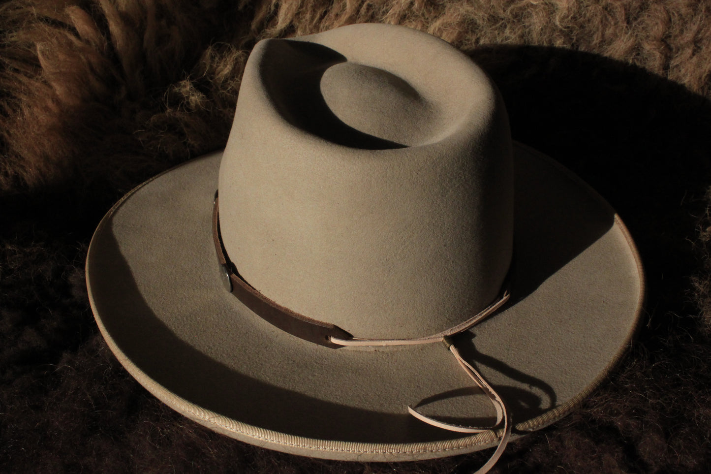 Cottonwood - Leather Hat Band with Vintage Native American Buttons
