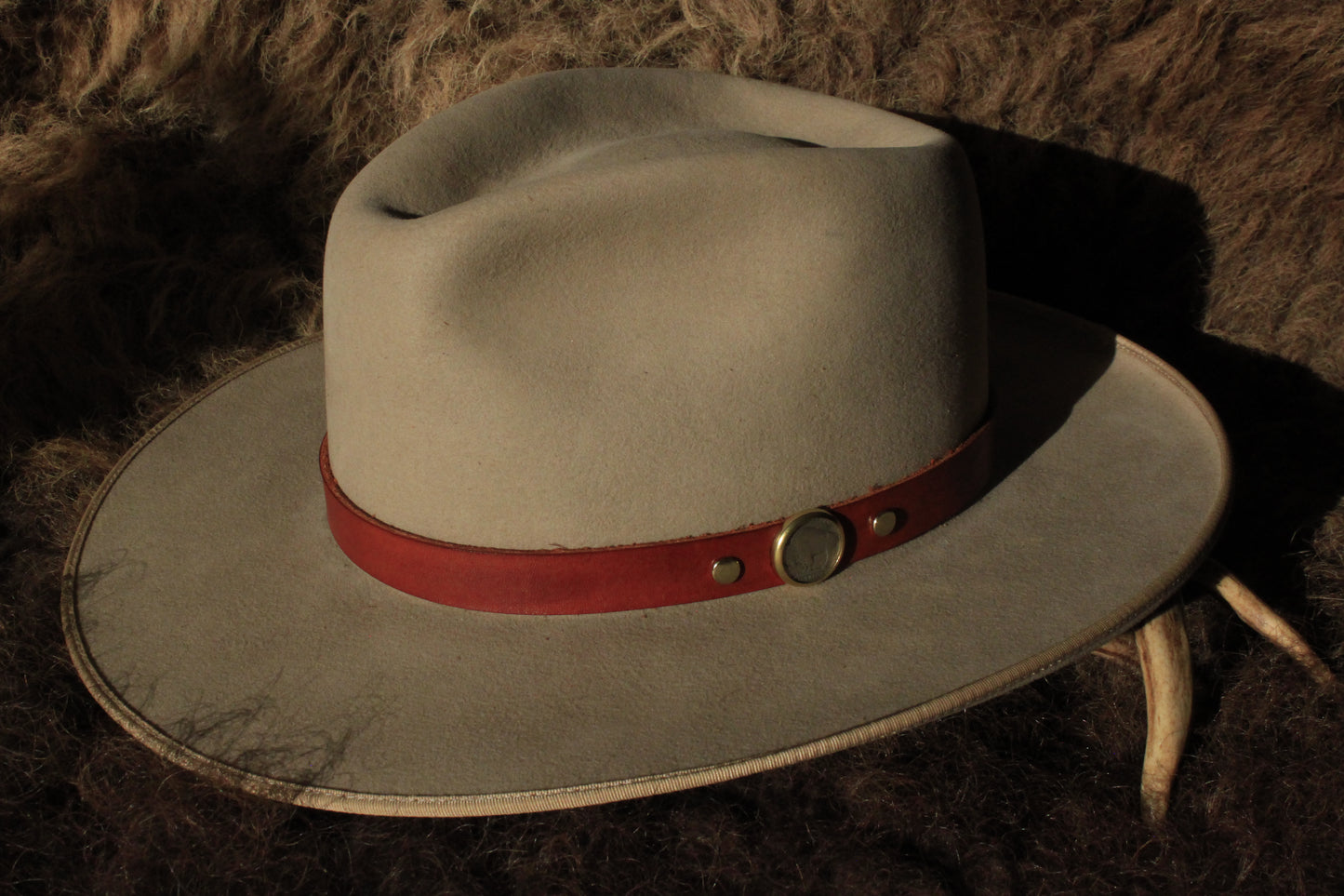 Buffalo Nickel (Custom) - Leather Hat Band