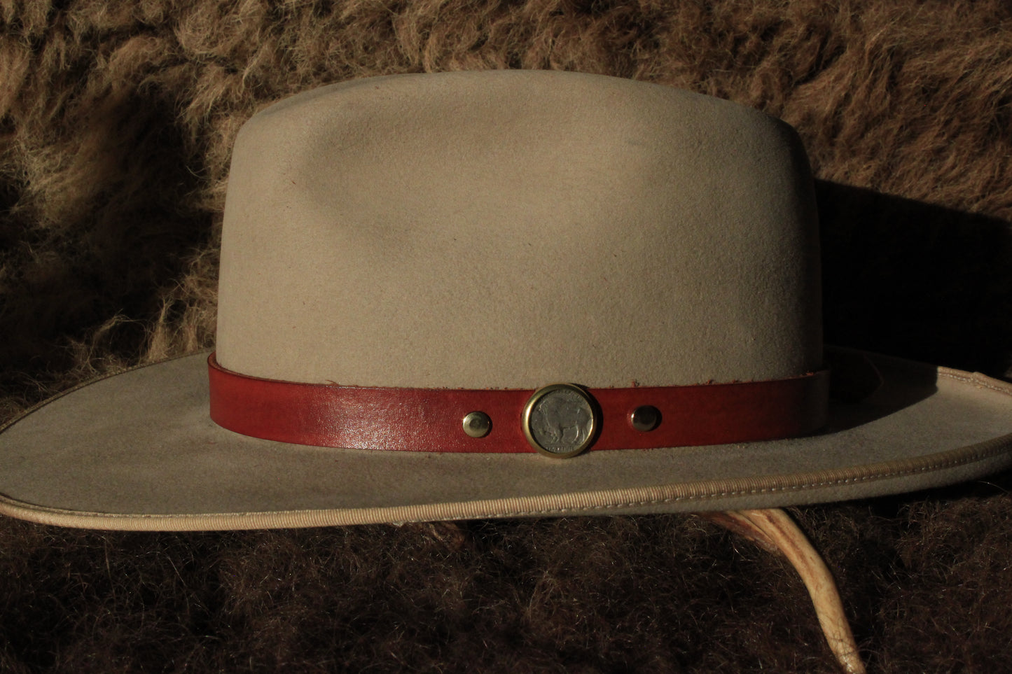 Buffalo Nickel (Custom) - Leather Hat Band