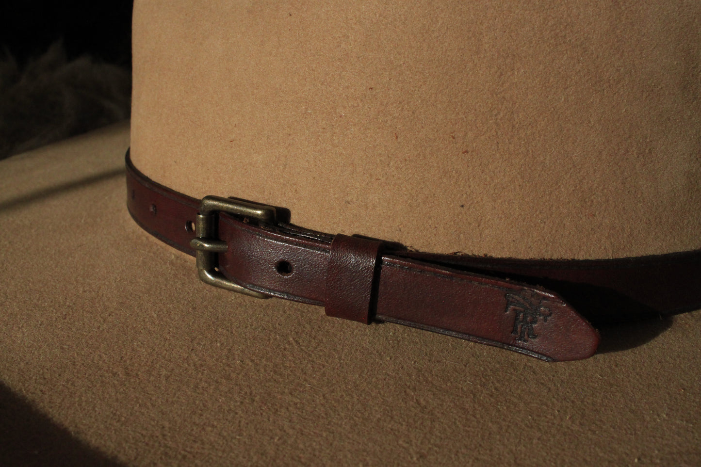 Fruita - Leather Hat Band with Vintage Native American Button