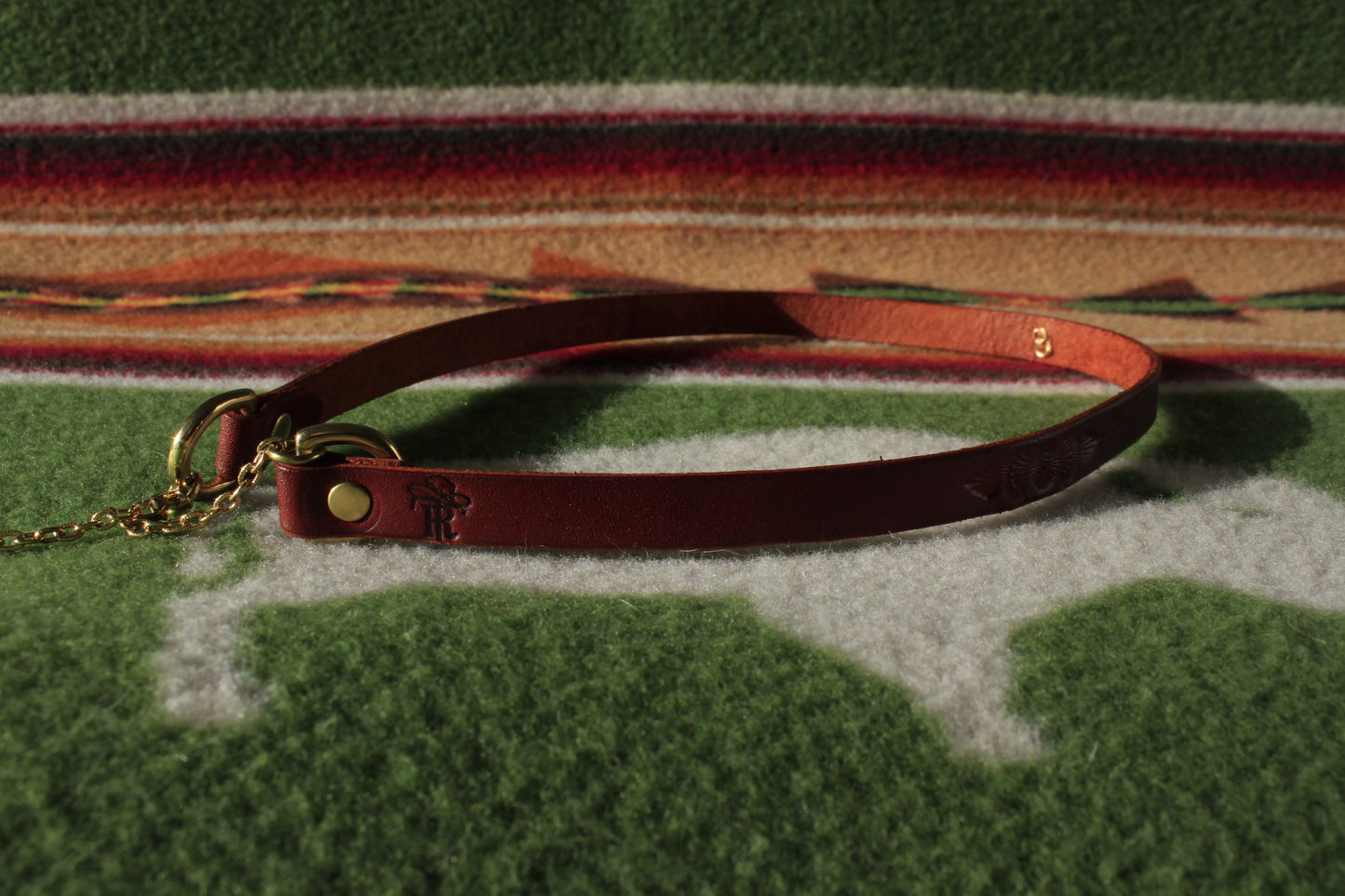 Uncompahgre - Leather Hat Band with Vintage Native American Button