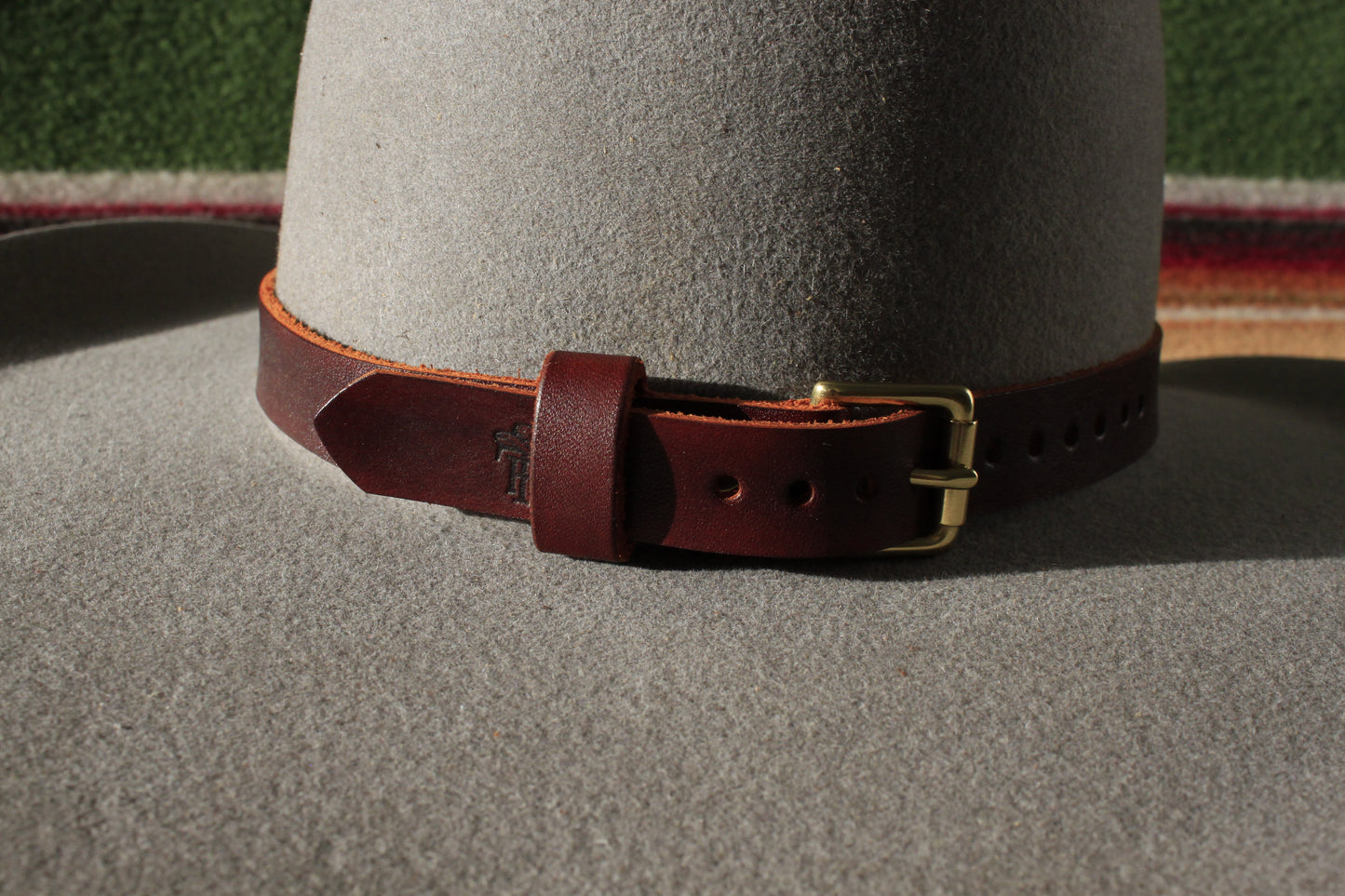 Lupine - Leather Hat Band with Vintage Mercury Dime Button