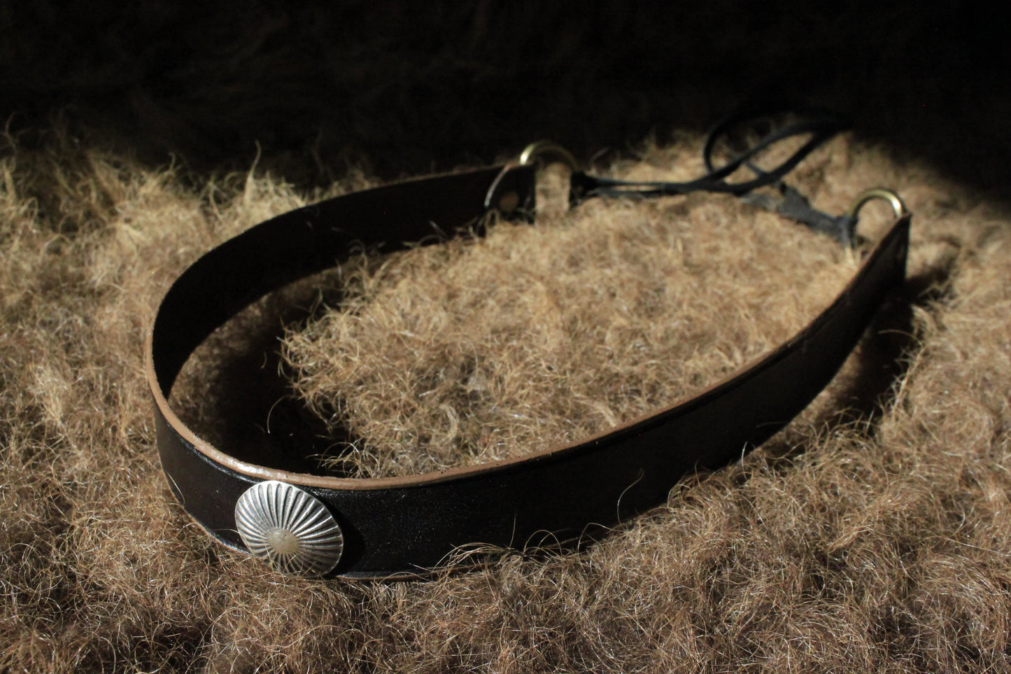 Butte - Leather Hat Band with Vintage Native American Button