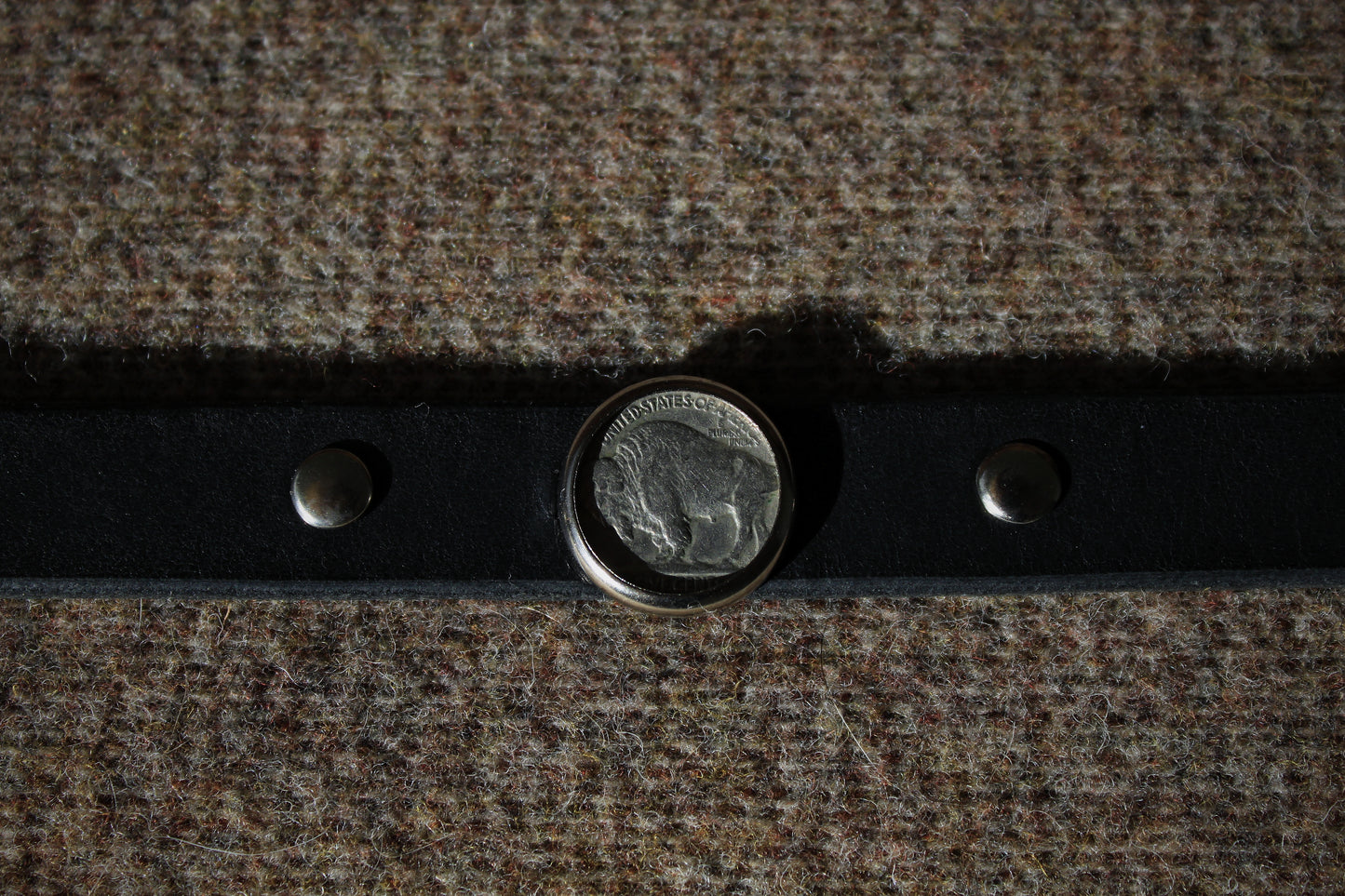 Buffalo Nickel - Leather Hat Band