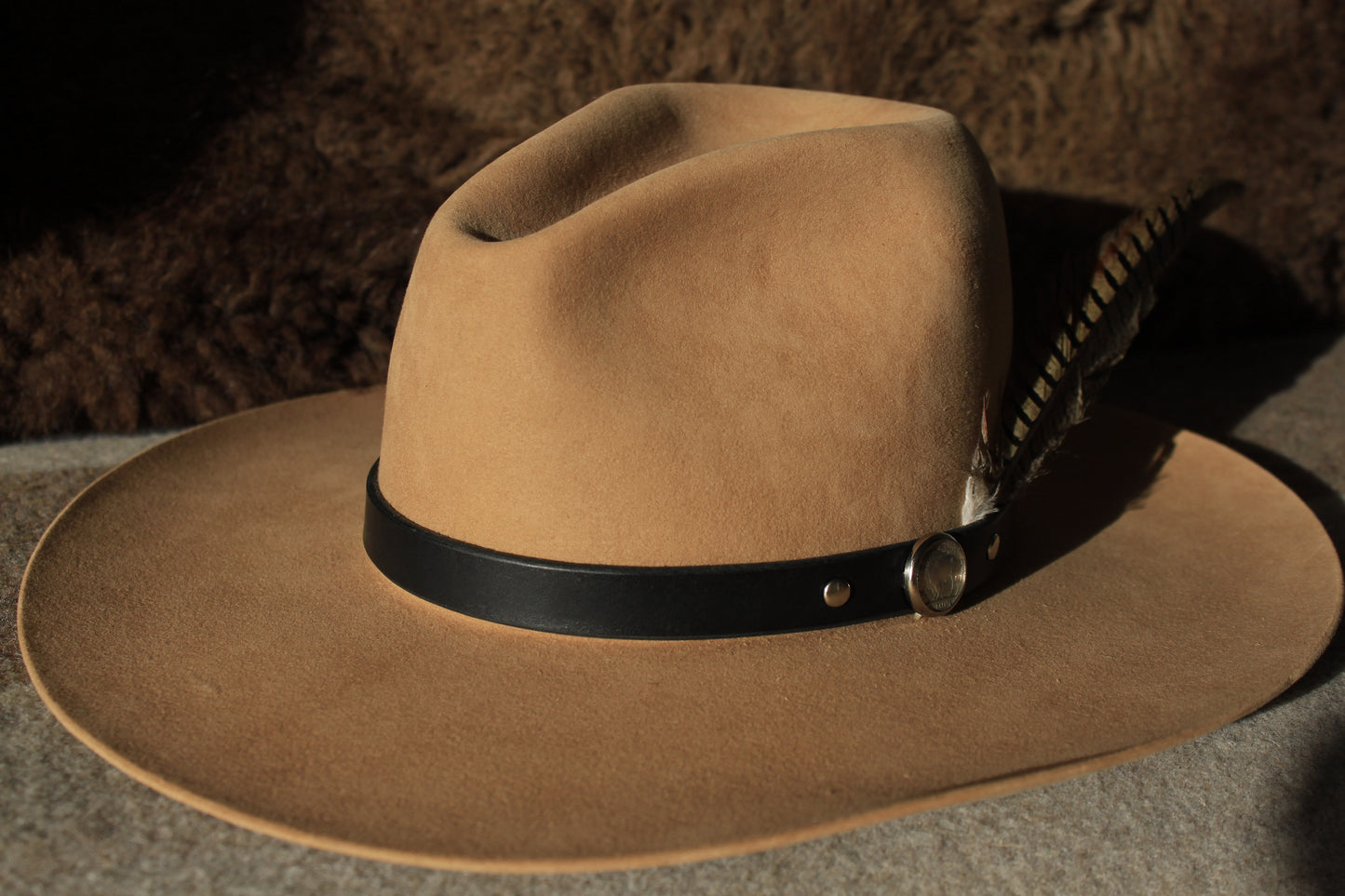 Buffalo Nickel - Leather Hat Band