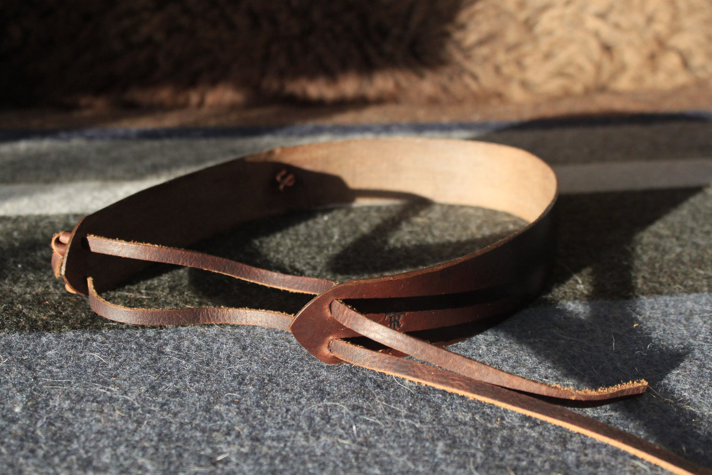 Virgin River - Leather Hat Band with Large Vintage Native American Button