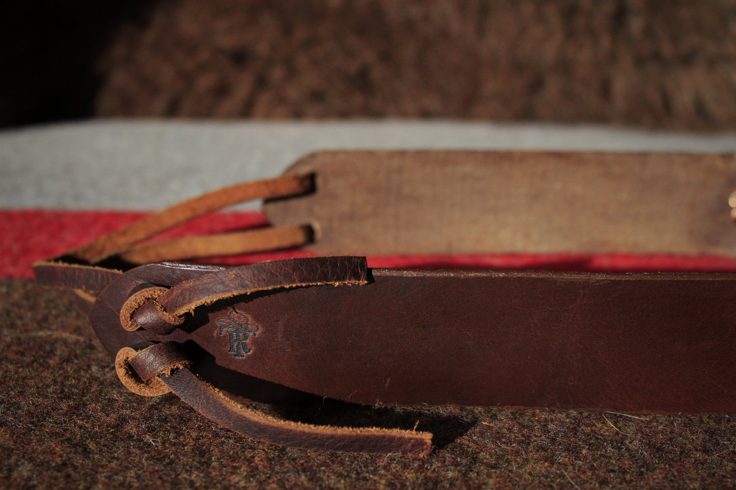 Virgin River - Leather Hat Band with Large Vintage Native American Button