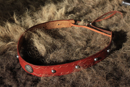 Big Eagle - Leather Hat Band with 1930s Native American Button