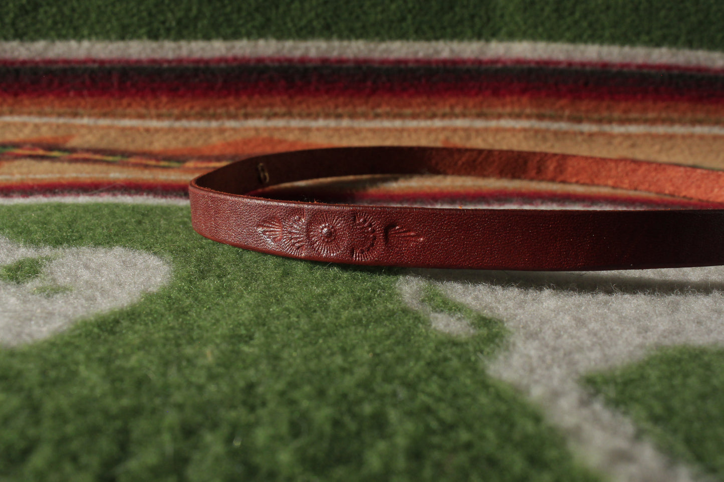Uncompahgre - Leather Hat Band with Vintage Native American Button