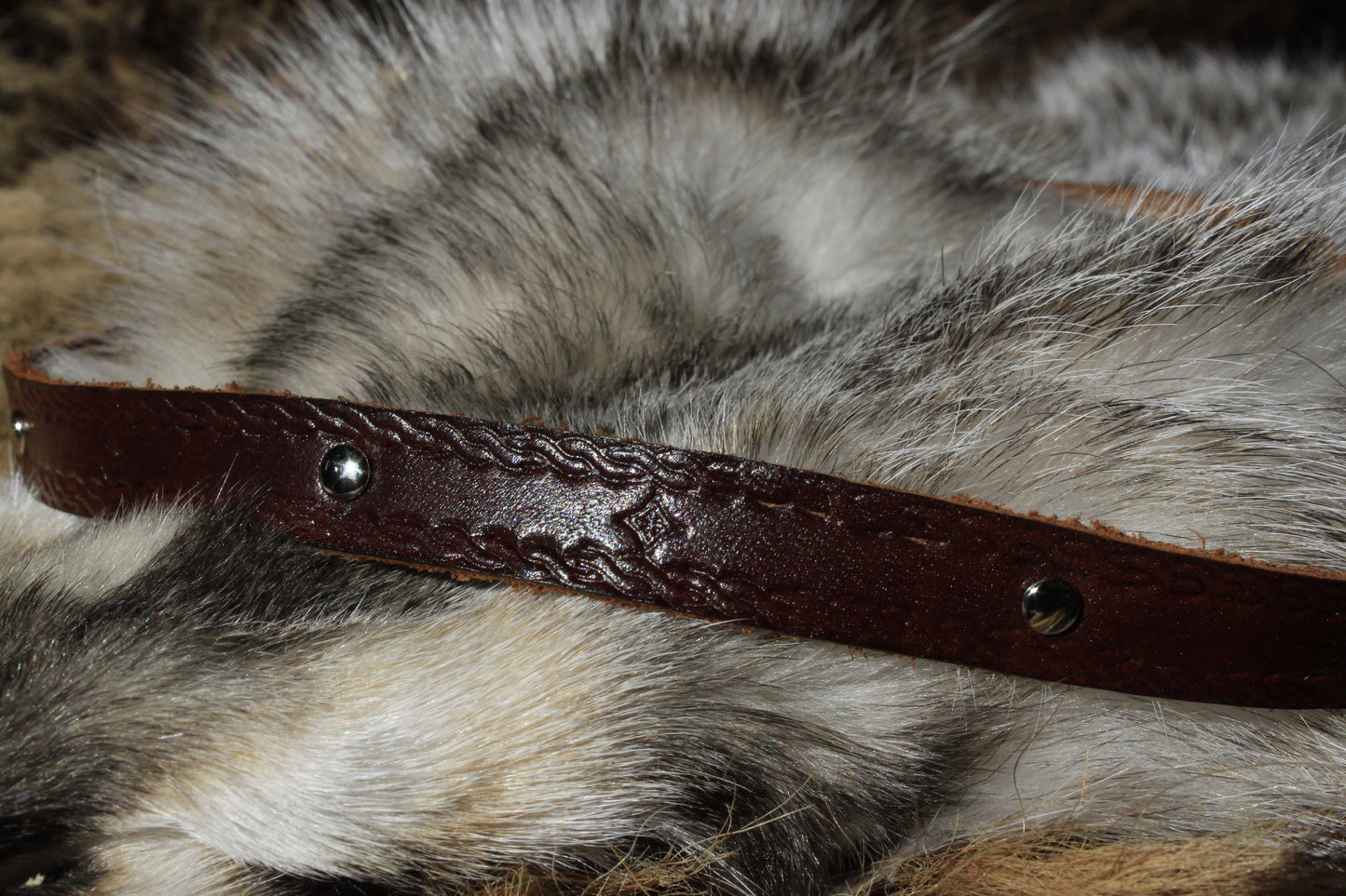 Leather Hat Band with Vintage Turquoise Concho Slide