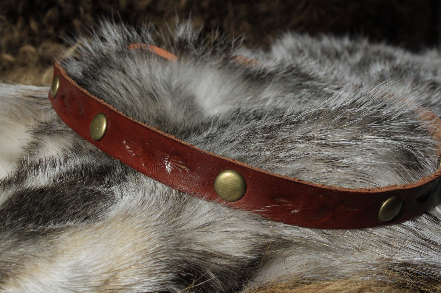 Leather Hat Band with Vintage Turquoise Concho Slide